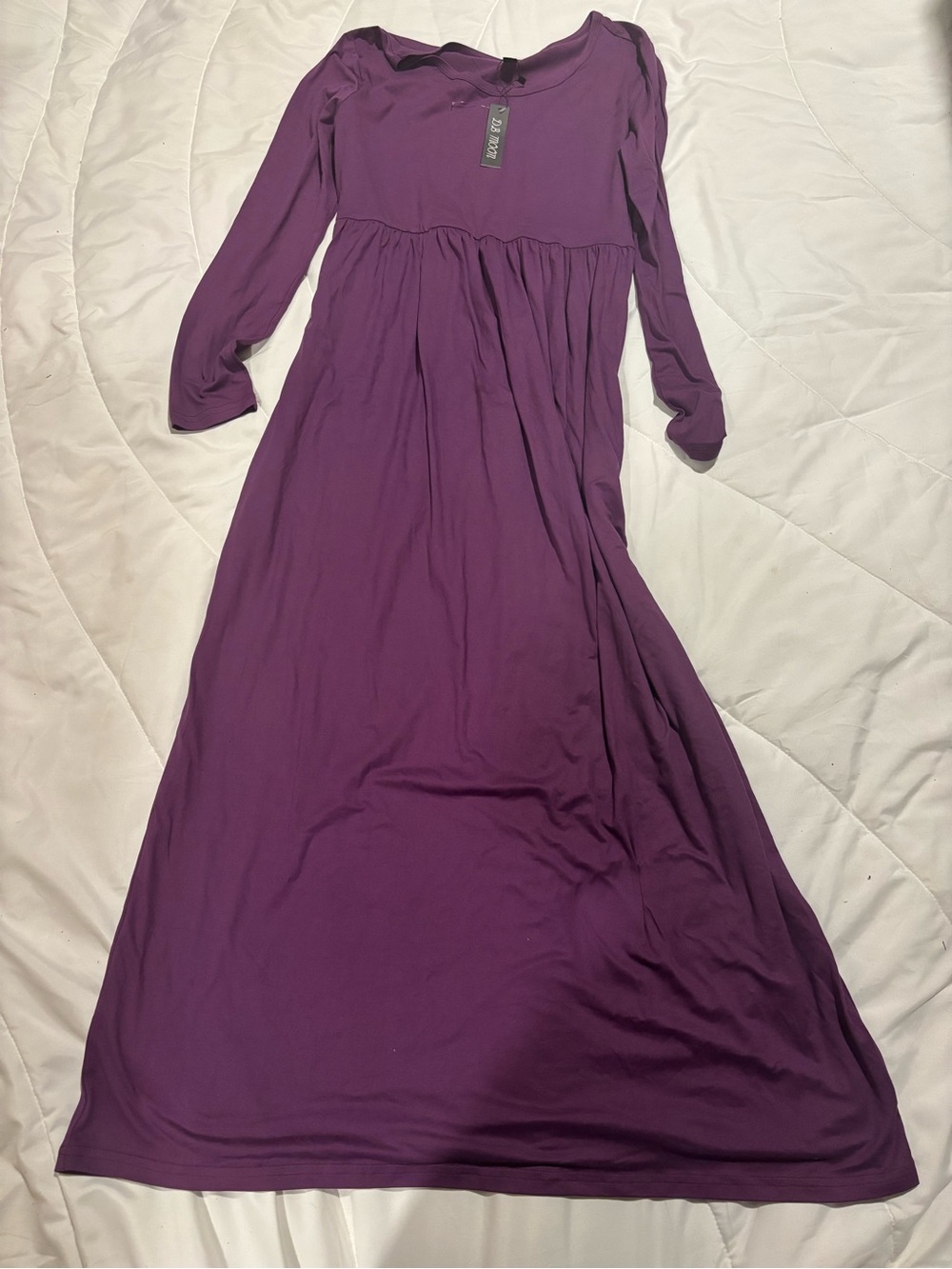 DB Moon Purple Long Sleeve Maxi Dress NWT Size Large